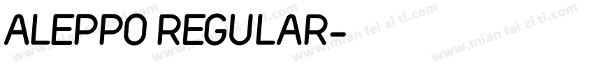 ALEPPO Regular字体转换